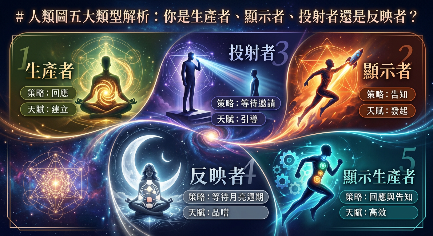 人類圖五大類型解析|封面圖