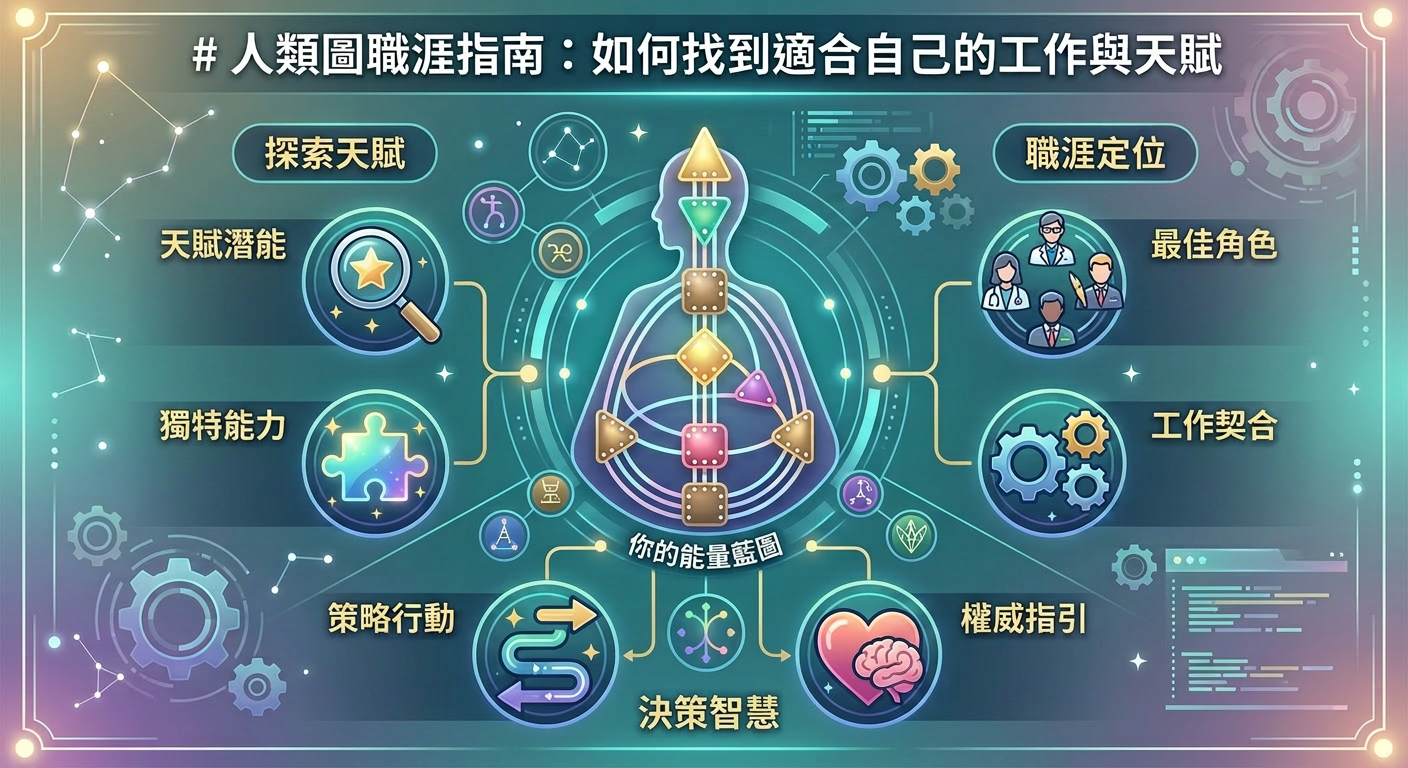 人類圖職涯指南：如何找到適合自己的工作與天賦｜封面圖