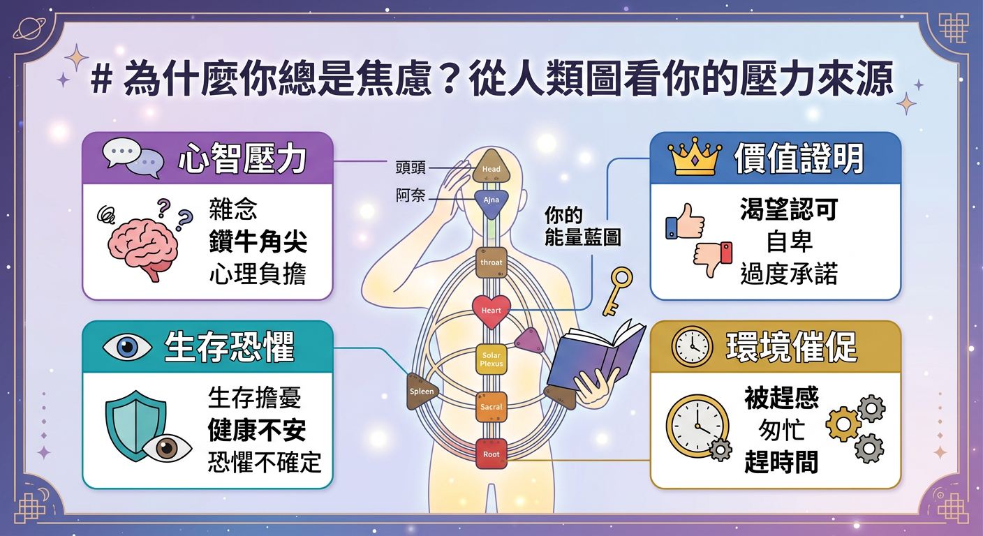 為什麼你總是焦慮？從人類圖看你的壓力來源｜封面圖